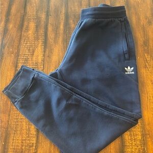 adidas Navy Blue Men's Trefoil Fleece Joggers